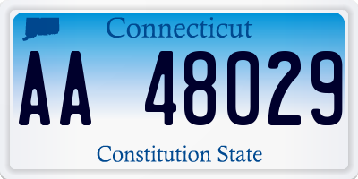 CT license plate AA48029