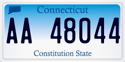 CT license plate AA48044