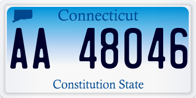 CT license plate AA48046