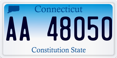 CT license plate AA48050