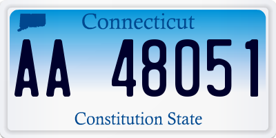 CT license plate AA48051