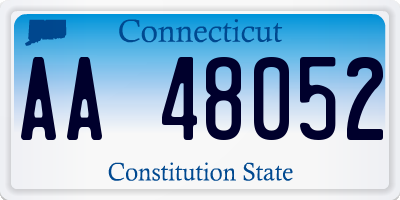 CT license plate AA48052