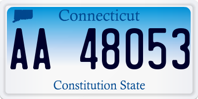 CT license plate AA48053