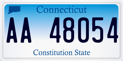 CT license plate AA48054