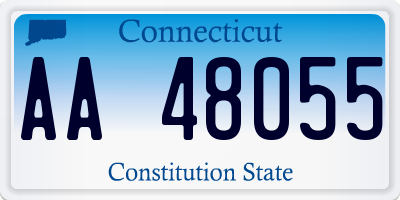 CT license plate AA48055