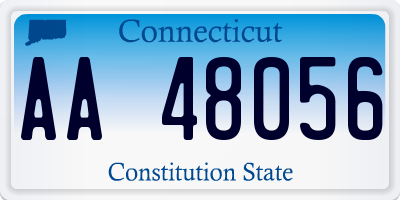 CT license plate AA48056