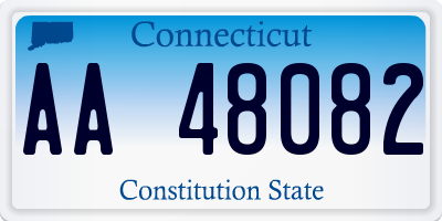 CT license plate AA48082