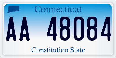 CT license plate AA48084