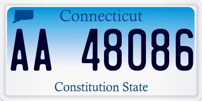 CT license plate AA48086