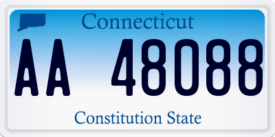 CT license plate AA48088