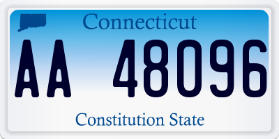 CT license plate AA48096