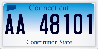 CT license plate AA48101