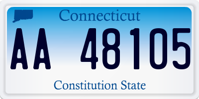 CT license plate AA48105