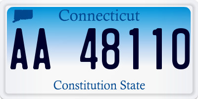 CT license plate AA48110