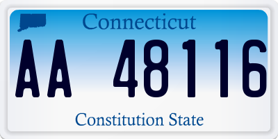 CT license plate AA48116