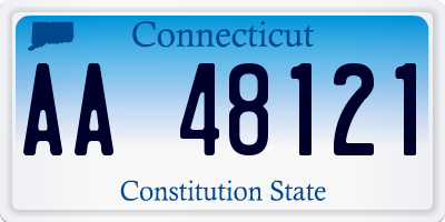 CT license plate AA48121