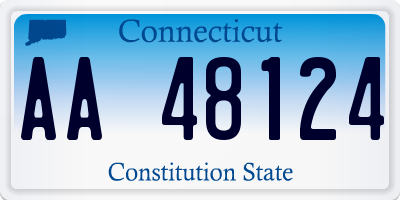 CT license plate AA48124