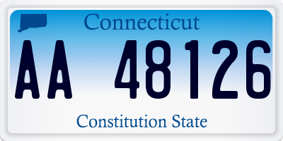 CT license plate AA48126