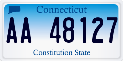 CT license plate AA48127