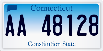 CT license plate AA48128