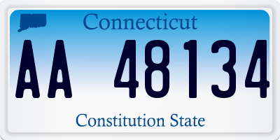 CT license plate AA48134