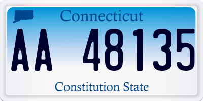 CT license plate AA48135