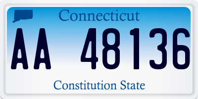 CT license plate AA48136