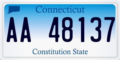 CT license plate AA48137