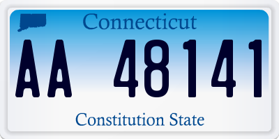 CT license plate AA48141