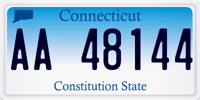 CT license plate AA48144