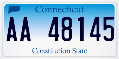 CT license plate AA48145