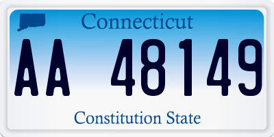 CT license plate AA48149