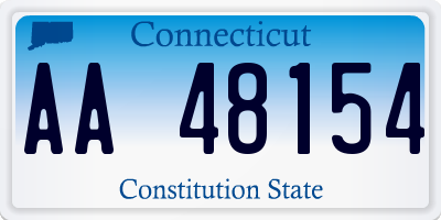 CT license plate AA48154