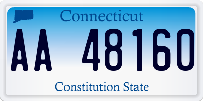 CT license plate AA48160