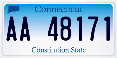 CT license plate AA48171