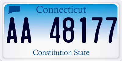 CT license plate AA48177