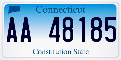 CT license plate AA48185