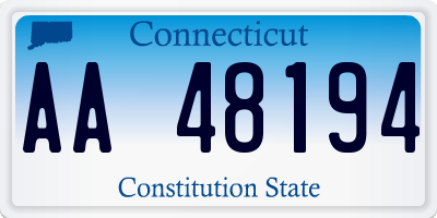 CT license plate AA48194