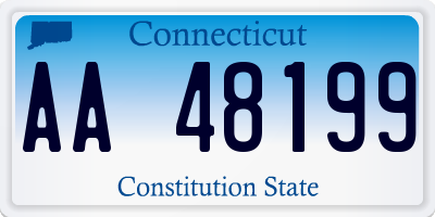 CT license plate AA48199