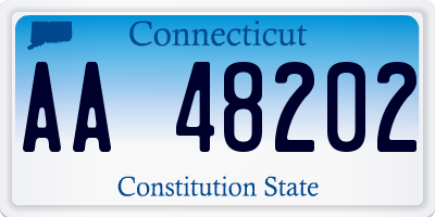 CT license plate AA48202