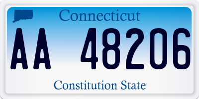 CT license plate AA48206