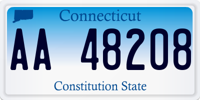 CT license plate AA48208