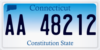 CT license plate AA48212