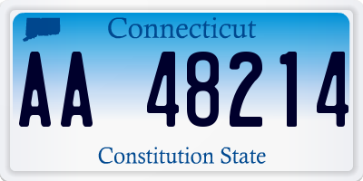 CT license plate AA48214