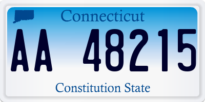 CT license plate AA48215