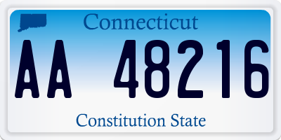 CT license plate AA48216