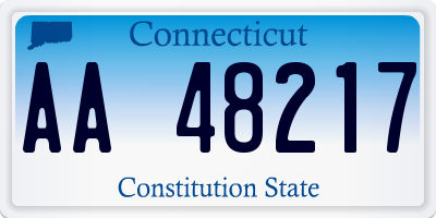 CT license plate AA48217