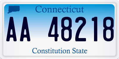 CT license plate AA48218
