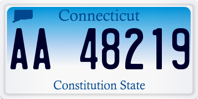 CT license plate AA48219