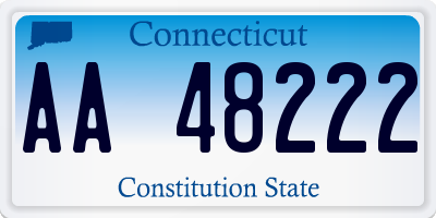 CT license plate AA48222